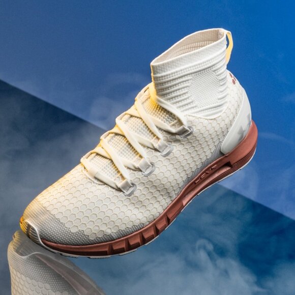 Under Armour HOVR Reactor Mid Cold Gear Connected Runner Ivory/Rose Gold 3020353 - Picture 14 of 15